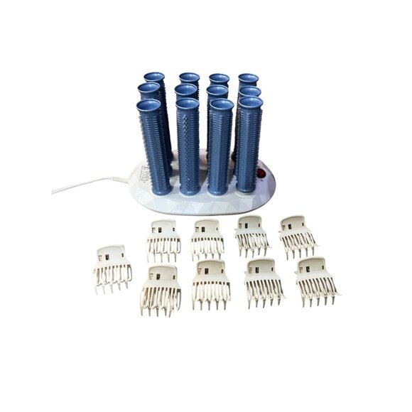 Calista Tools Hot Rollers Used Long Set of 12 *only 9 clips PST-12PA - Picture 1 of 12